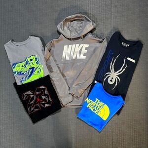 Boys shirt and hoodie lot size Large